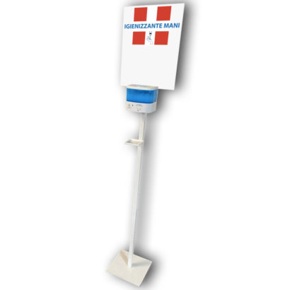 Piantana porta dispenser automatico in metallo