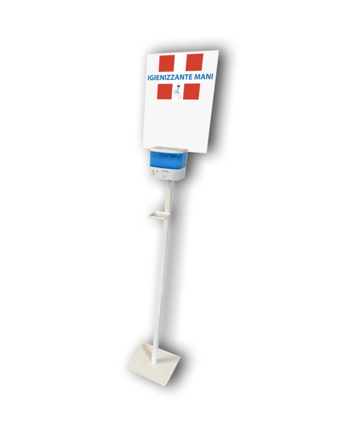 Piantana-dispenser-automatico Piantana porta dispenser automatico in metallo