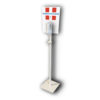 Piantana-dispenser-manuale Piantana porta dispenser manuale in metallo
