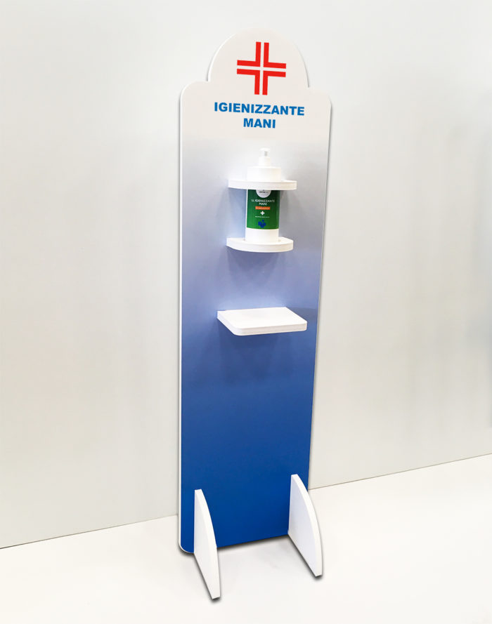Totem-40x140cm Porta dispenser igienizzante
